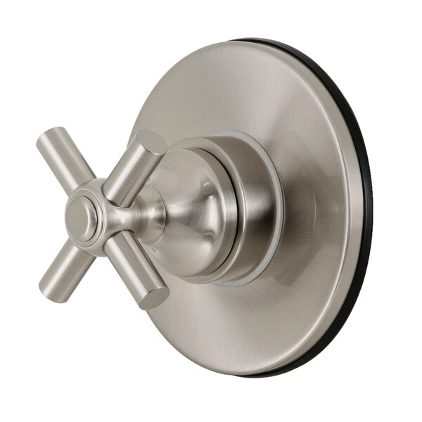 Kingston Brass SingleHandle ThreeWay Diverter Valve with Trim Kit, Brushed Nickel KS3038EX - main